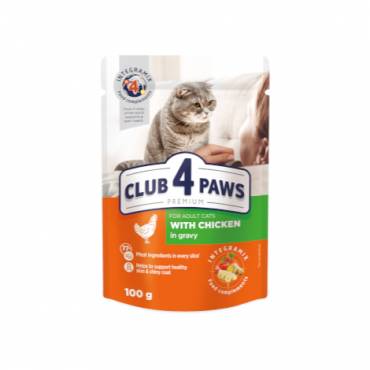 CLUB 4 PAWS PREMIUM “SOS İÇİNDE TAVUK ETLİ” YETİŞKİN KEDİLER İÇİN KOMPLE YAŞ KEDİ MAMASI