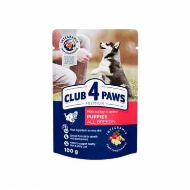 CLUB 4 PAWS PREMIUM "SOS İÇİNDE HINDI" YAVRU KÖPEKLER IÇIN TAM KONSERVE MAMA