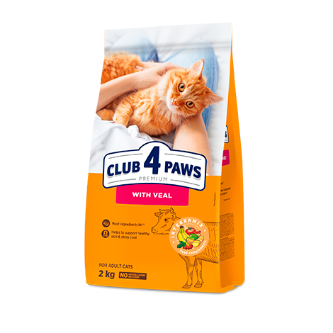 CLUB 4 PAWS PREMIUM “DANA ETLİ”. YETİŞKİN KEDİLER İÇİN KOMPLE KURU KEDİ MAMASI