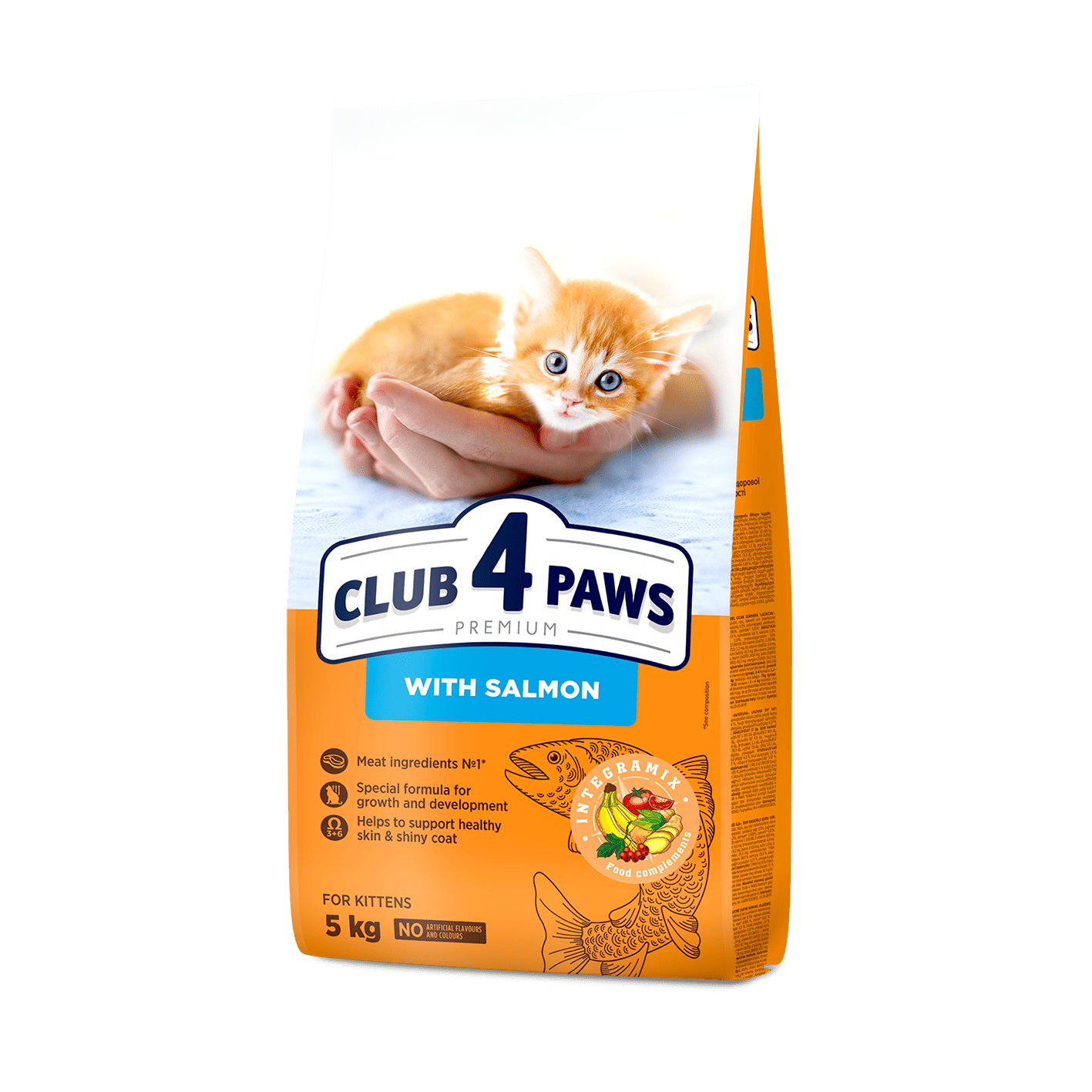 CLUB 4 PAWS PREMIUM «SOMONLU». KEDI YAVRULARI IÇIN TAM KURU MAMA