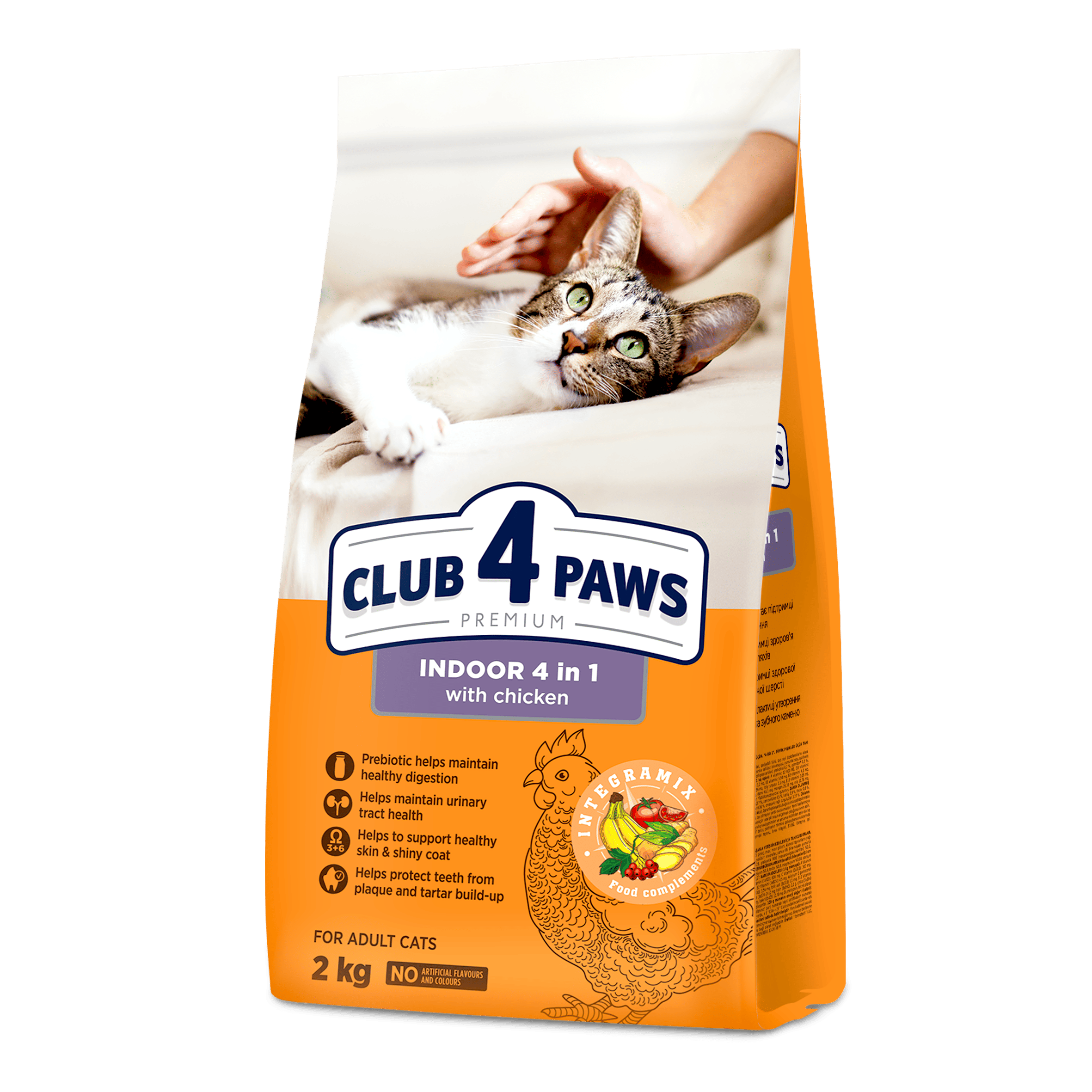 CLUB 4 PAWS PREMIUM “INDOOR 4 IN 1” YETİŞKİN KEDİLER İÇİN KOMPLE KURU KEDİ MAMASI