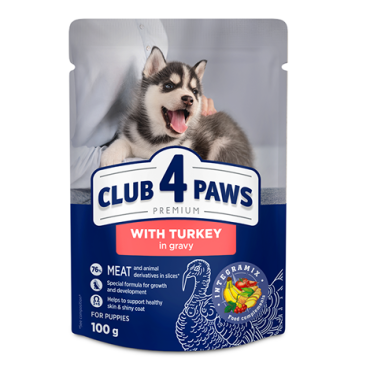 CLUB 4 PAWS PREMIUM "SOS İÇİNDE HINDI" YAVRU KÖPEKLER IÇIN TAM KONSERVE MAMA