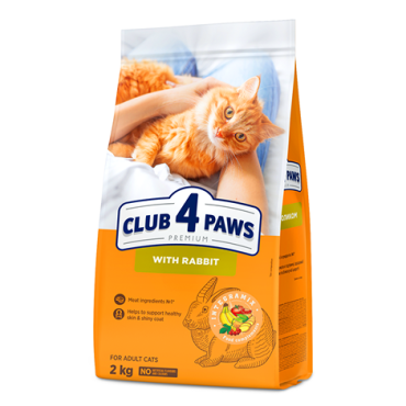 CLUB 4 PAWS PREMIUM “TAVŞANLI”. YETİŞKİN KEDİLER İÇİN KOMPLE KURU KEDİ MAMASI