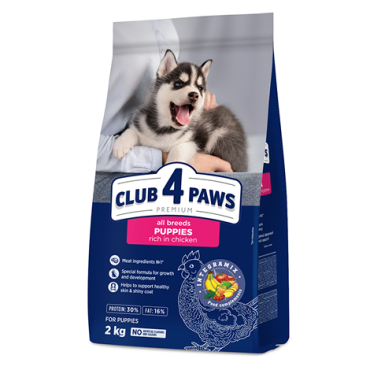 CLUB 4 PAWS PREMIUM “TAVUKLU”. YAVRU KÖPEKLER İÇİN KOMPLE KURU KÖPEK MAMASI