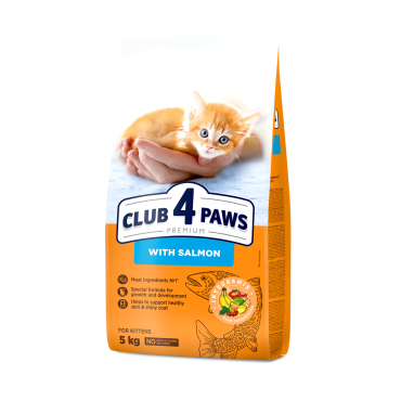 CLUB 4 PAWS PREMIUM «SOMONLU». KEDI YAVRULARI IÇIN TAM KURU MAMA