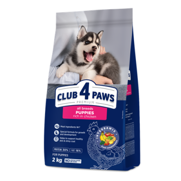 CLUB 4 PAWS PREMIUM “TAVUKLU”. YAVRU KÖPEKLER İÇİN KOMPLE KURU KÖPEK MAMASI
