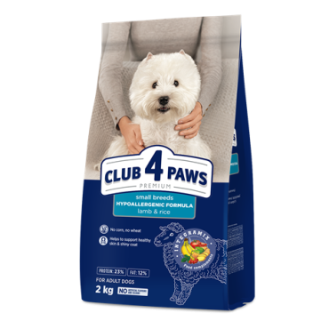 CLUB 4 PAWS PREMIUM “KUZU ETLİ & PİRİNÇLİ” KÜÇÜK IRK YETİŞKİN KÖPEKLER İÇİN KOMPLE KURU KÖPEK MAMASI