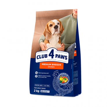 CLUB 4 PAWS PREMIUM ORTA BOY IRK YETİŞKİN KÖPEKLER İÇİN KOMPLE KURU KÖPEK MAMASI